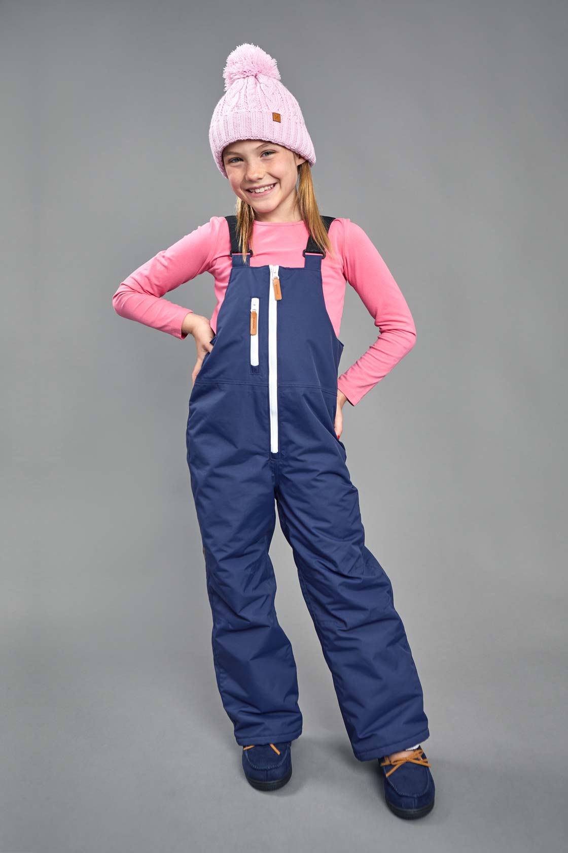 Kids Waterproof Insulated Snow Pants Navy Blue Ski Boys Girls Northern Classics