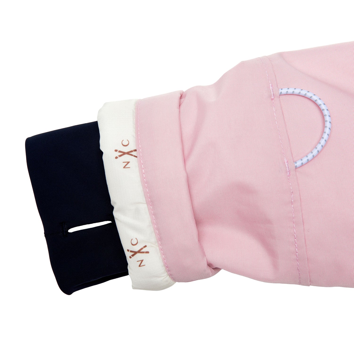 Kids red and light pink winter coat for skiing and snow play, with warm insulation and waterproof outer shell for full cold weather protection and hood