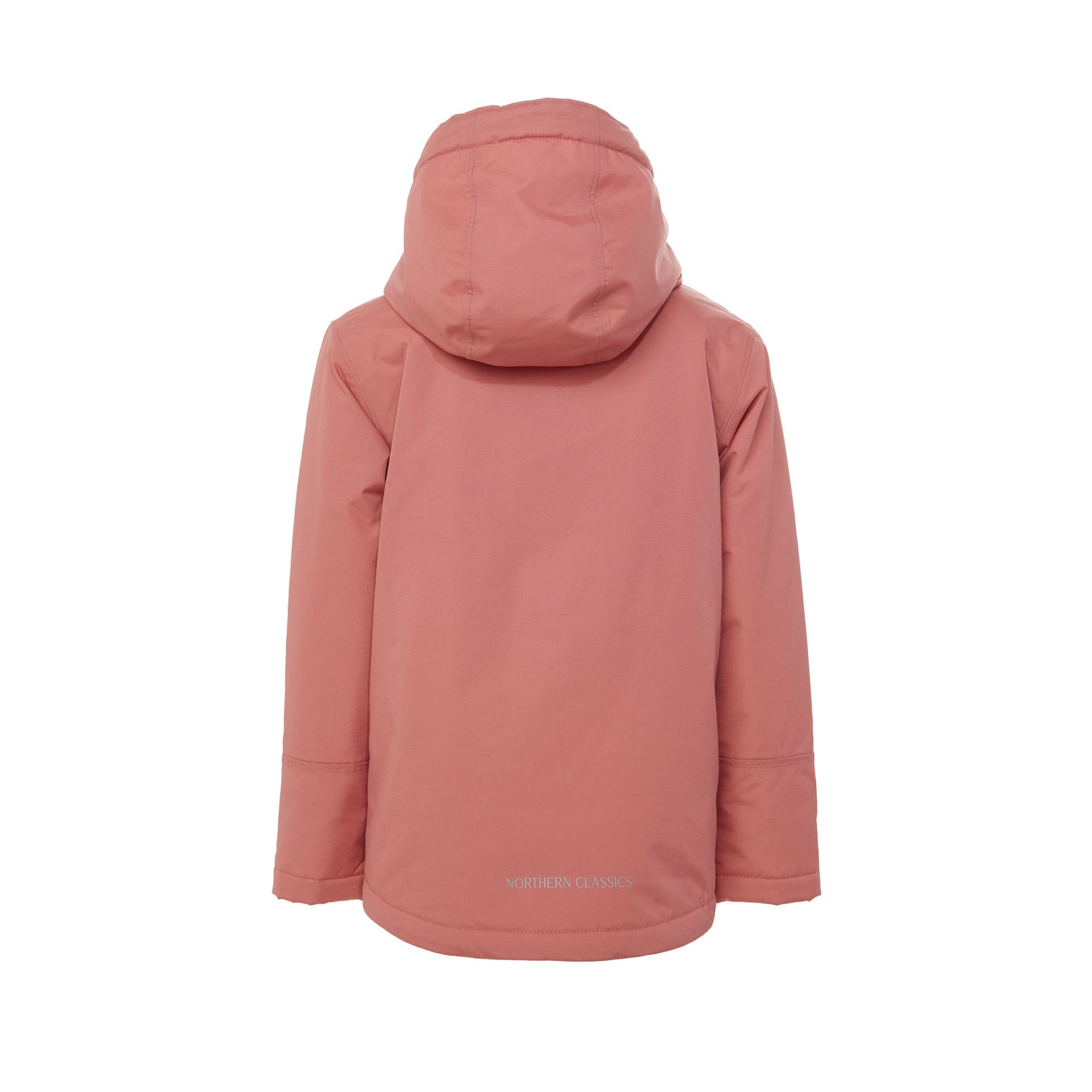 Girls pink winter coat for skiing and snow play, with warm insulation and waterproof outer shell for full cold weather protection and hood