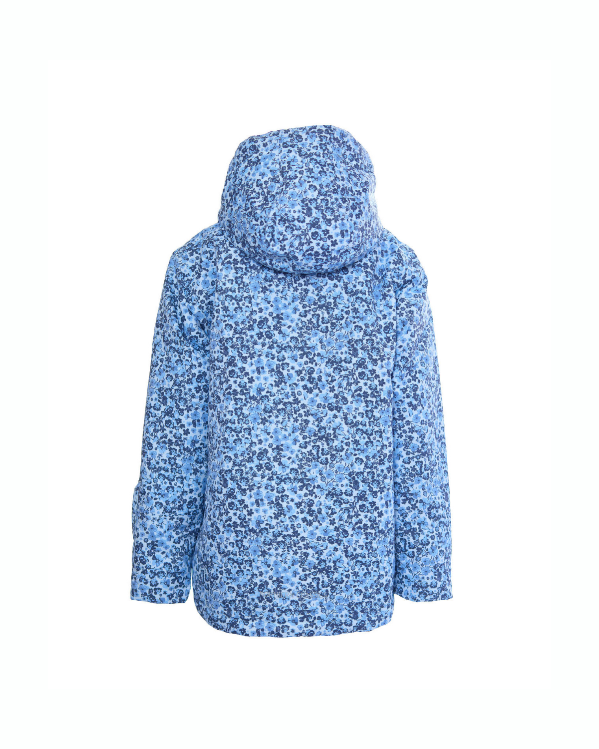 Kids Winter Coat in Blue Ditsy Floral