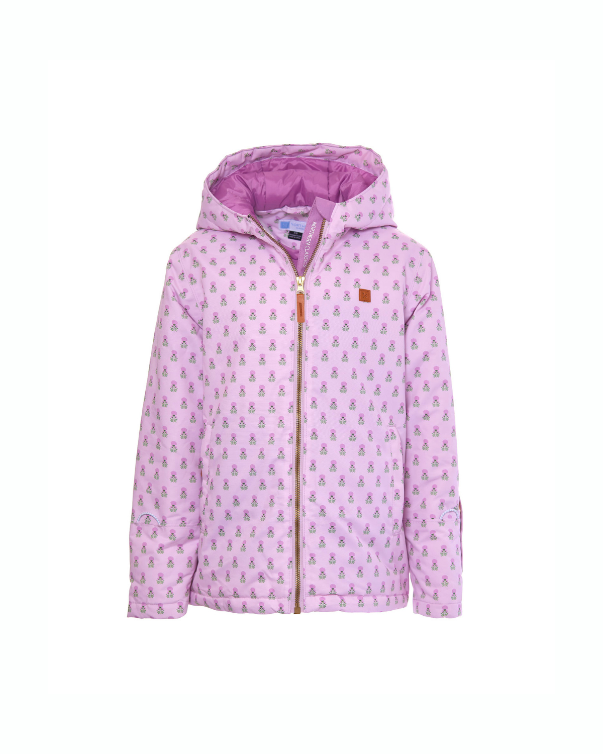 Kids Winter Coat in Pink Marigold