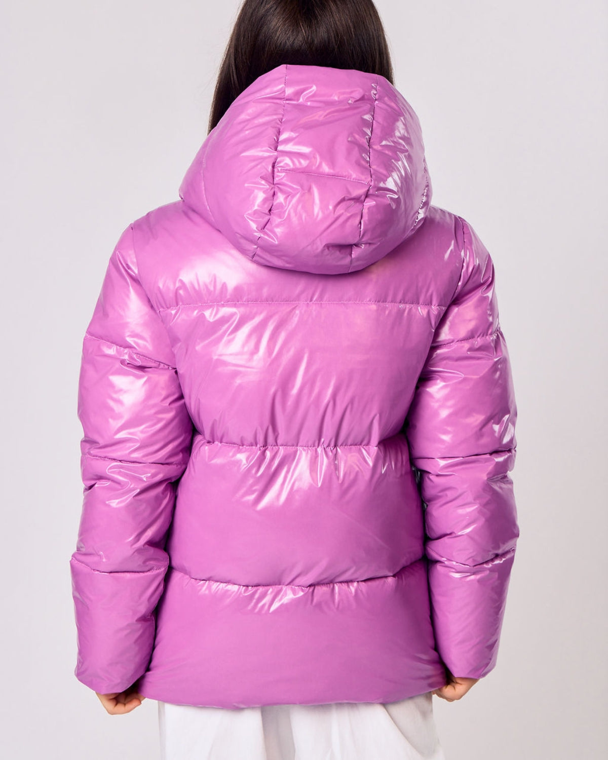 Kids Ultra Puff Coat in Hi-Gloss Pink Lavender