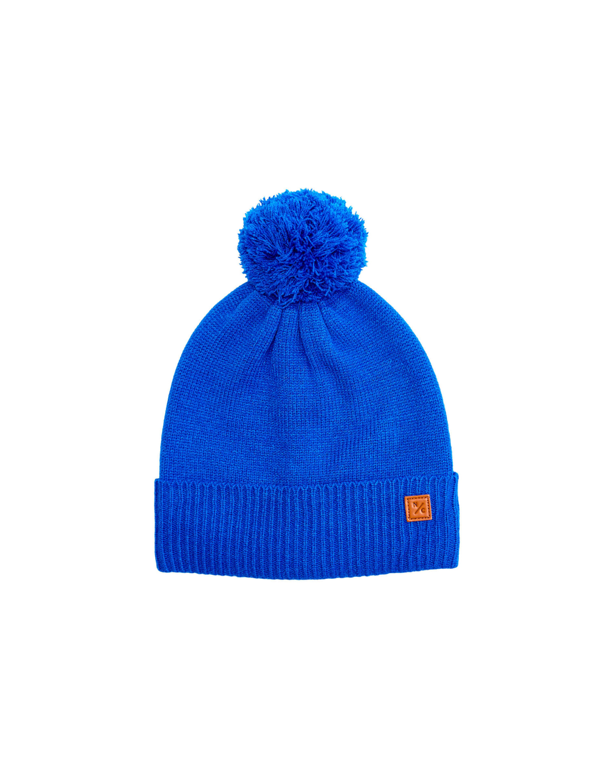 Knit Pom Hat in Varsity Blue