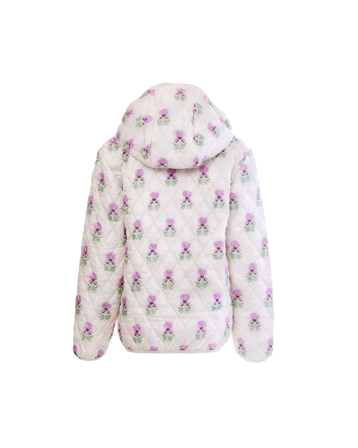 Kids Puffer Jacket in Winter White Marigold