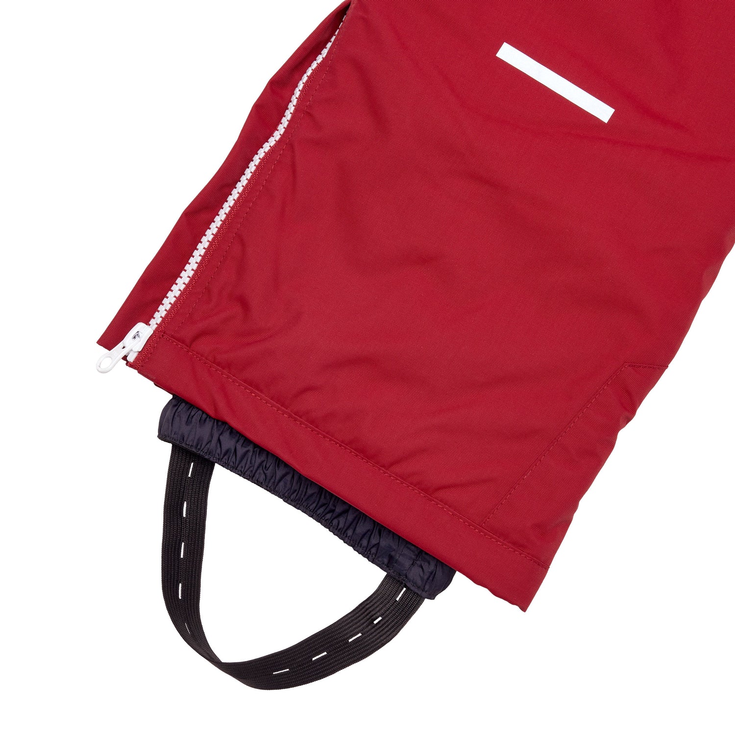 Kids red snow bib pants with adjustable straps, waterproof fabric, and reinforced knees for winter play and ski