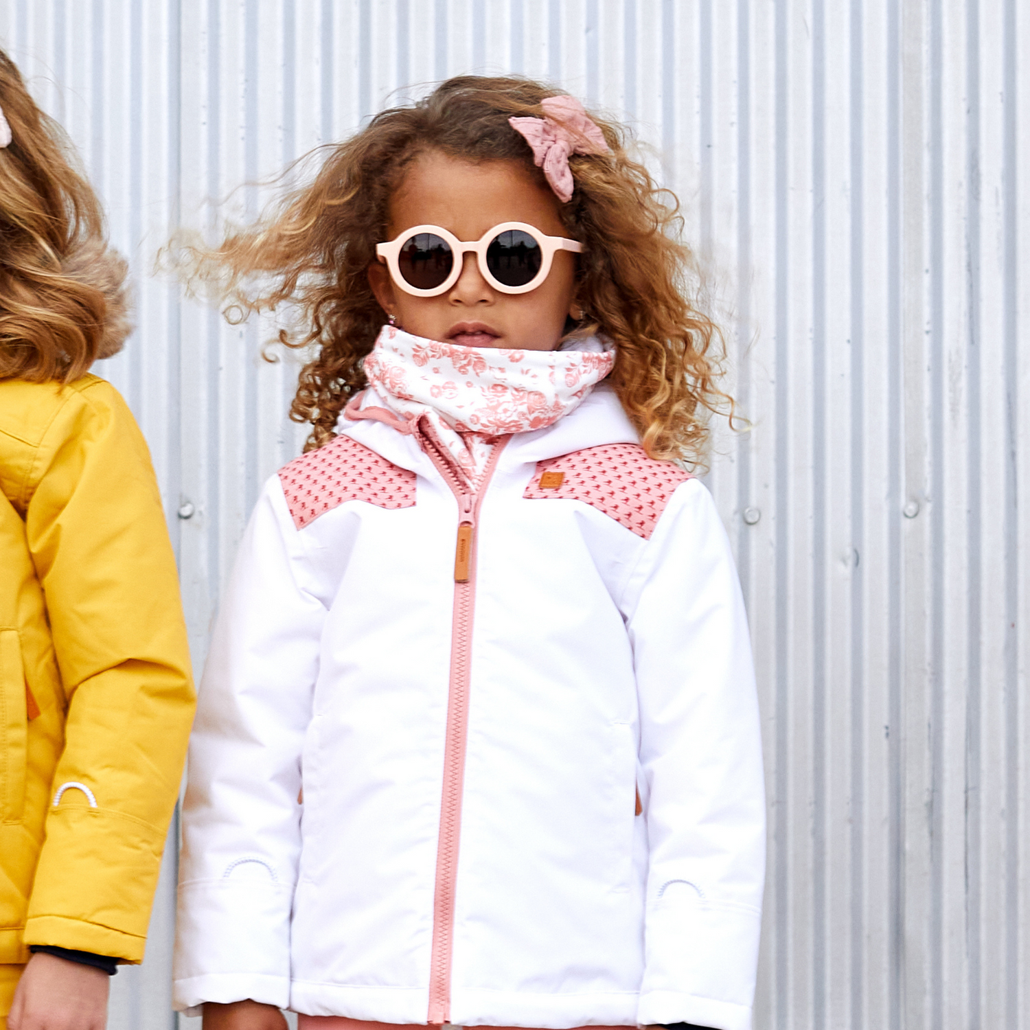 Girls white winter 2024 jacket